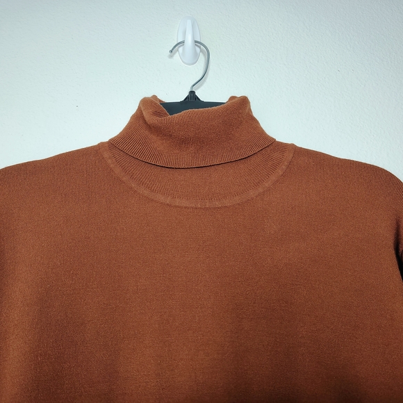 Perry Ellis Men's Ginger Turtleneck Sweater Sz L Viscose Autumn 🍁🍂 - Picture 3 of 15